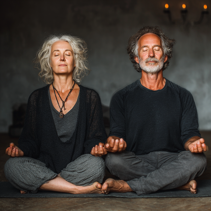 Чоловік практикує йогу